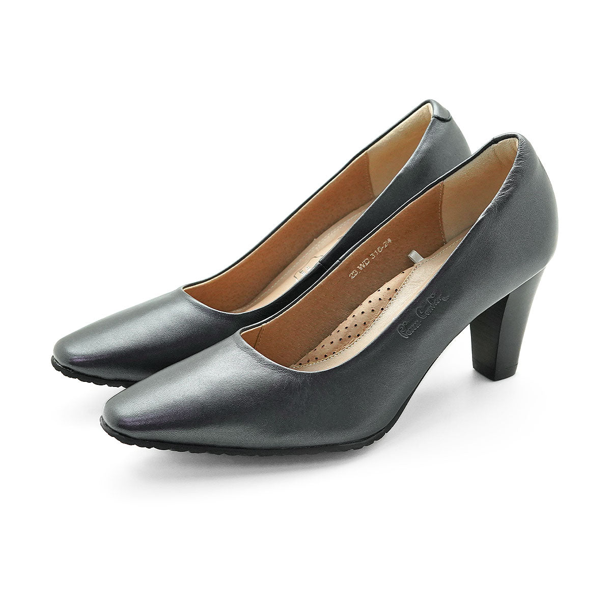 Pierre Cardin รองเท้าผู้หญิง รองเท้าส้นสูง รองเท้าส้นสูงทรง Pump นุ่มสบาย ผลิตจากหนังแท้ สีบรอนซ์ทอง ไซส์ | High-heels Shoes - 23WD316