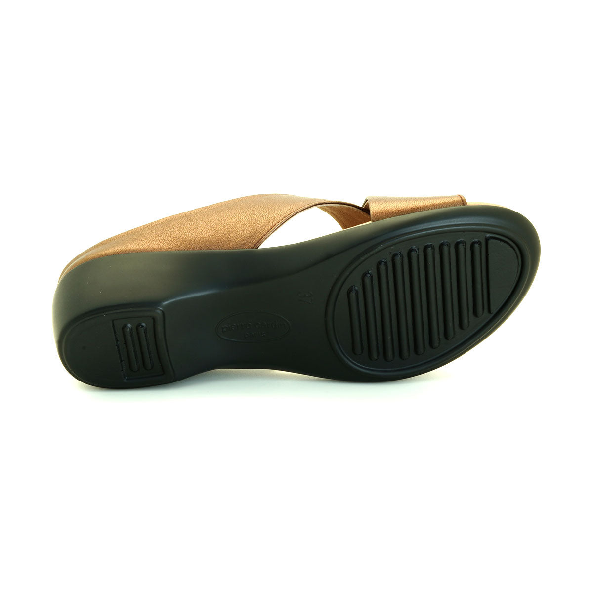 [Size 36-41] Pierre Cardin รองเท้าผู้หญิง ลำลอง ส้นแบน นุ่มสบาย ผลิตจากหนังแท้ สีดำ รุ่น 24WS362