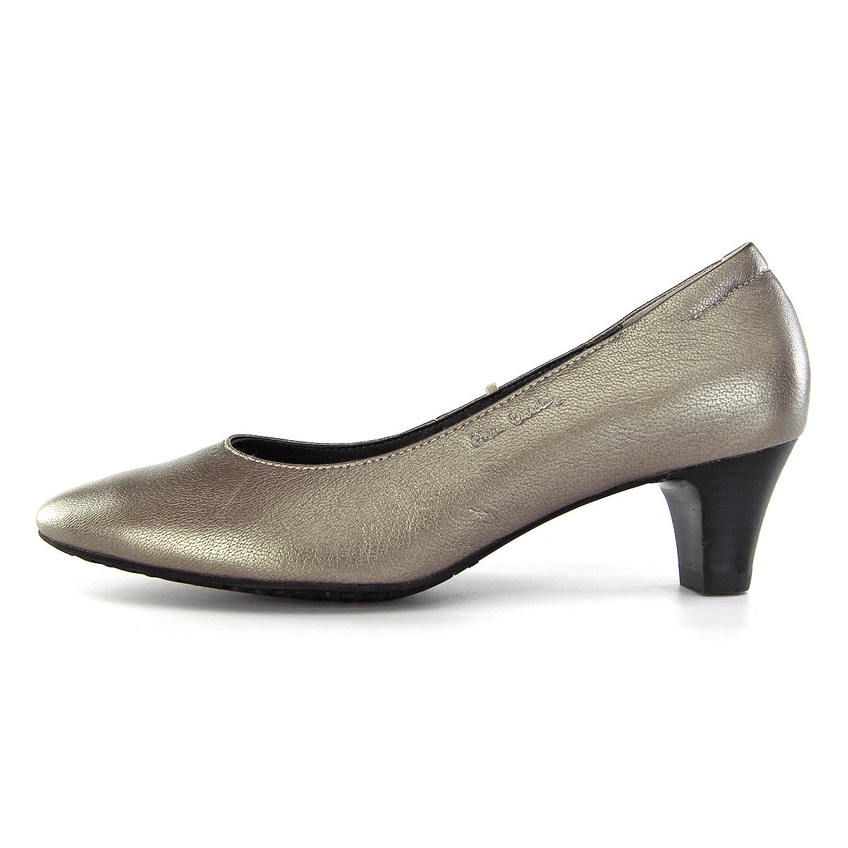 Pierre Cardin รองเท้าผู้หญิง รองเท้าส้นสูง นุ่มสบาย ผลิตจากหนังแท้ สีทอง รุ่น 26WD421