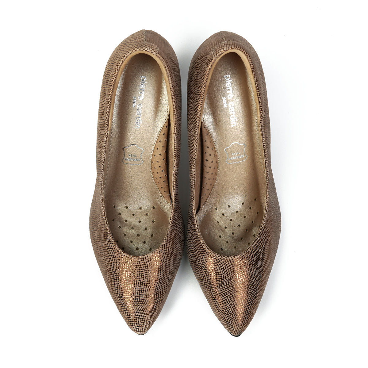 รองเท้าส้นสูงผู้หญิง Pierre Cardin รองเท้าคัทชูหนังแท้ ดีไซน์เรียบหรู เสริมบุคลิก รุ่น 26WD801