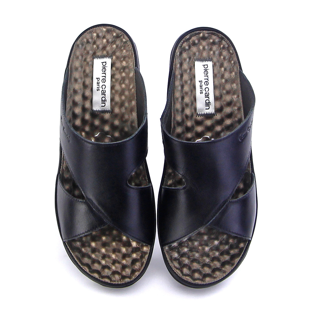 Pierre Cardin รองเท้าแตะผู้หญิง หนังแท้ นุ่มสบาย ทรงสวม/มีหู สีขาว รุ่น 26SS409