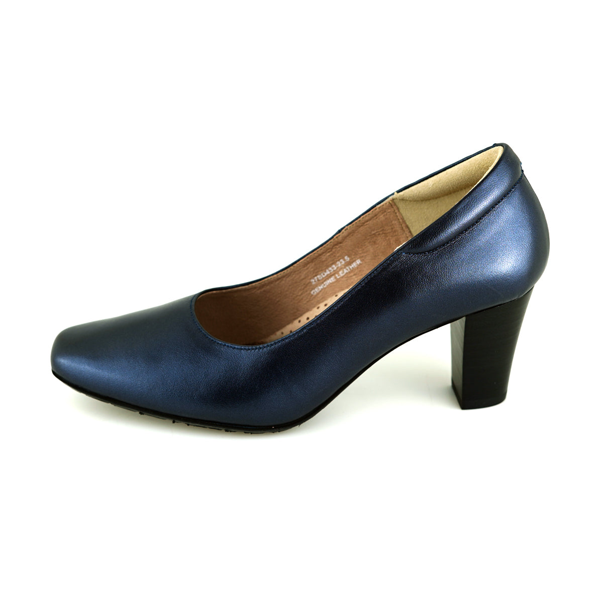 Pierre Cardin รองเท้าผู้หญิง รองเท้าส้นสูง รองเท้าส้นสูงทรง Pump นุ่มสบาย ผลิตจากหนังแท้ สีดำ ไซส์ 36 37 38 39 40 รุ่น 27SD433