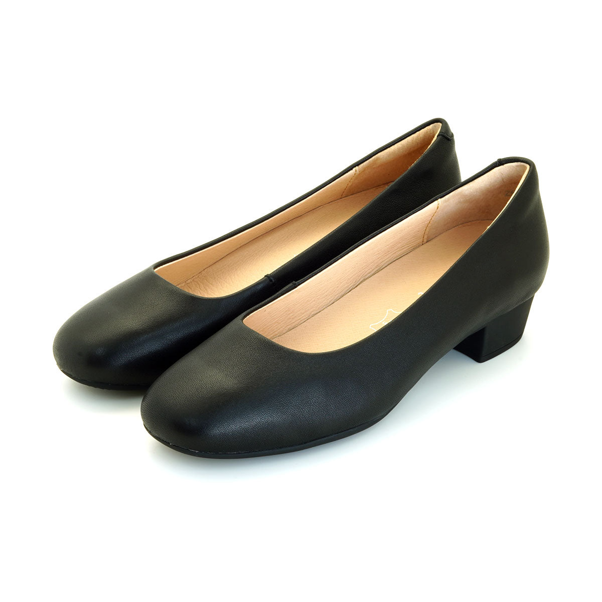 Pierre Cardin รองเท้าผู้หญิง รองเท้าส้นแบน รองเท้าหนังหุ้มส้น นุ่มสบาย ผลิตจากหนังแท้ สีดำ รุ่น 52AD146