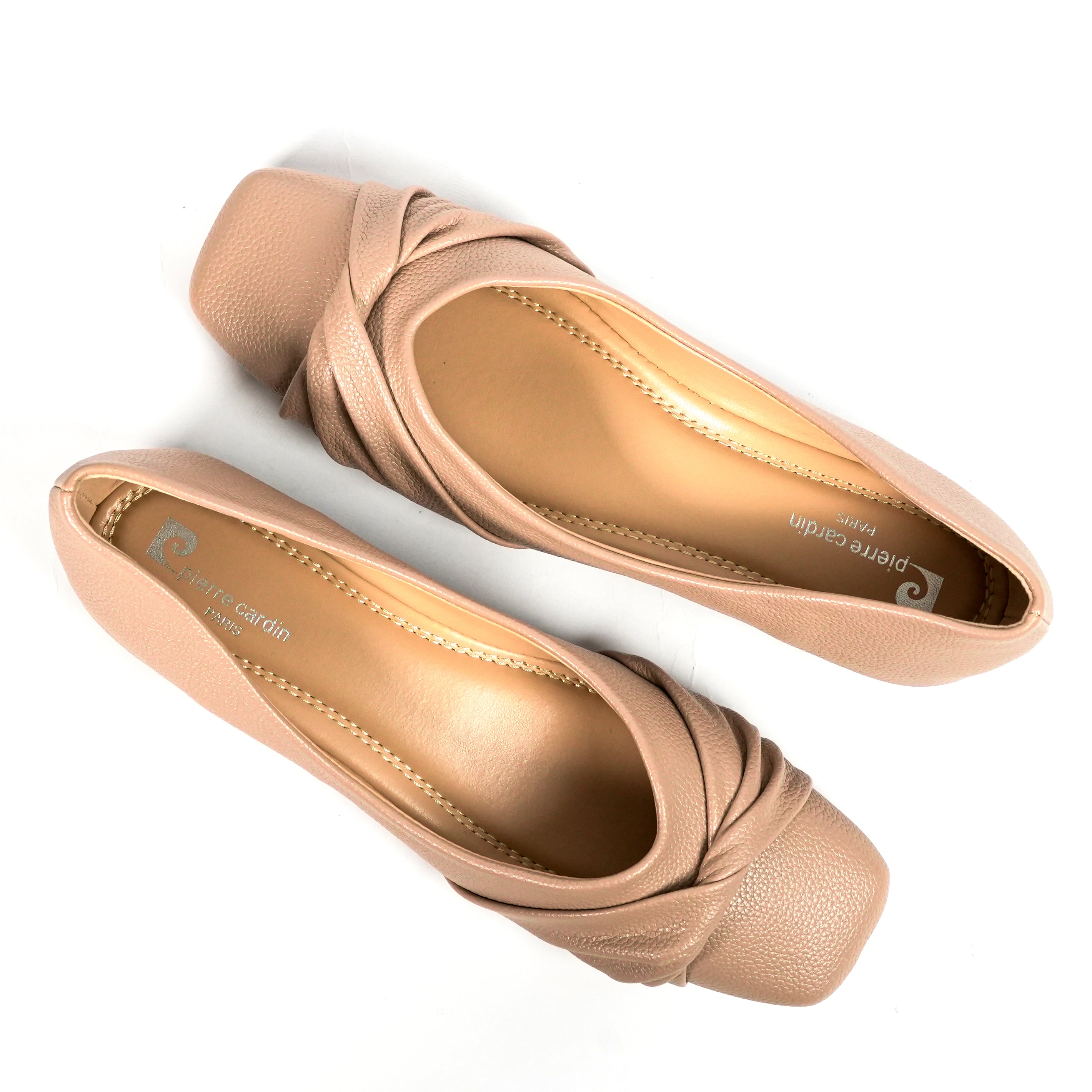 รองเท้าบัลเลต์ผู้หญิง Pierre Cardin หนังสังเคราะห์ สไตล์เรียบหรู นุ่มสบาย ใส่ง่าย – Women Shoes 55VD184