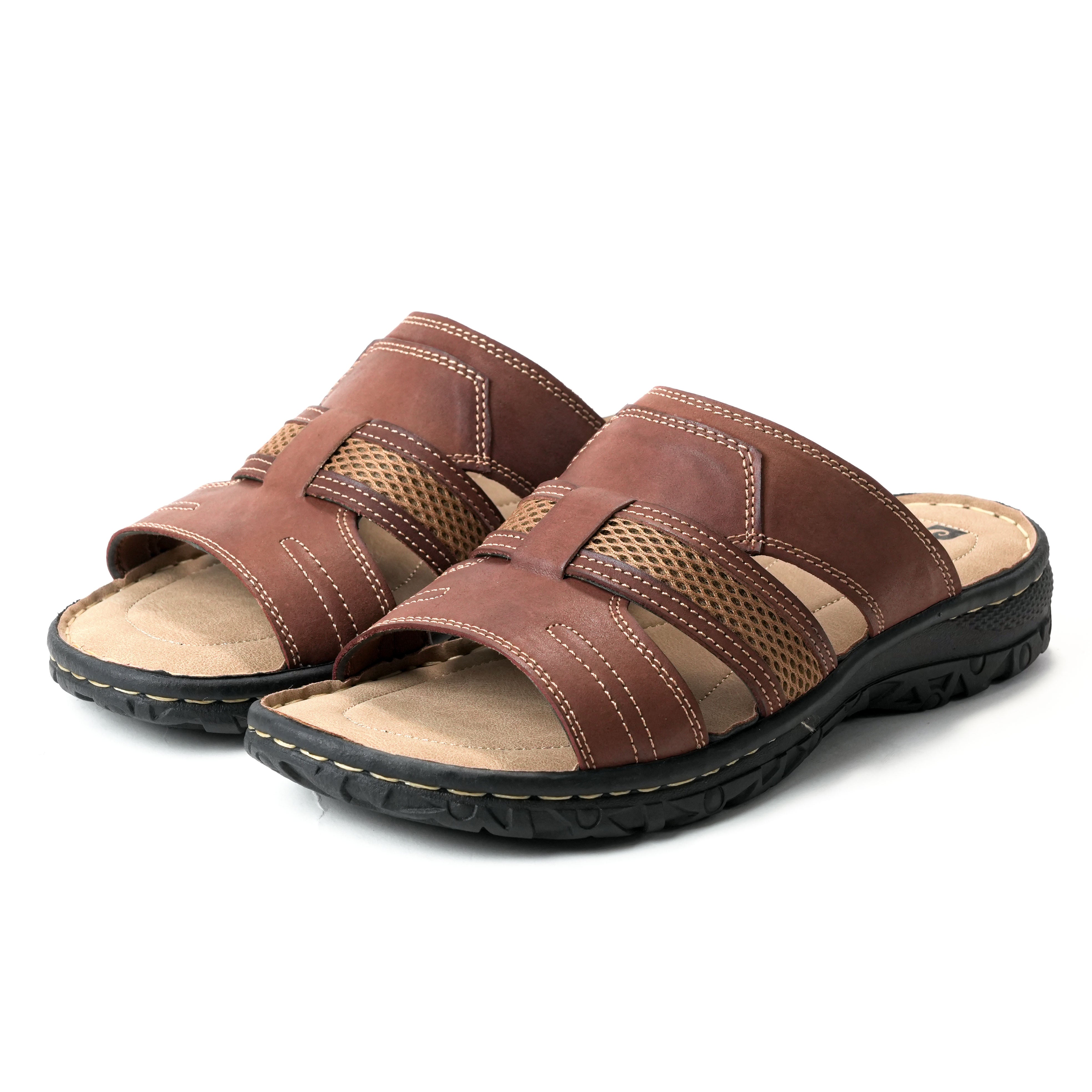 รองเท้า Sandal ผู้ชาย Pierre Cardin หนังแท้ ผสมตาข่าย ระบายอากาศดี ใส่สบาย ทนทาน – Men Shoes 75VS193