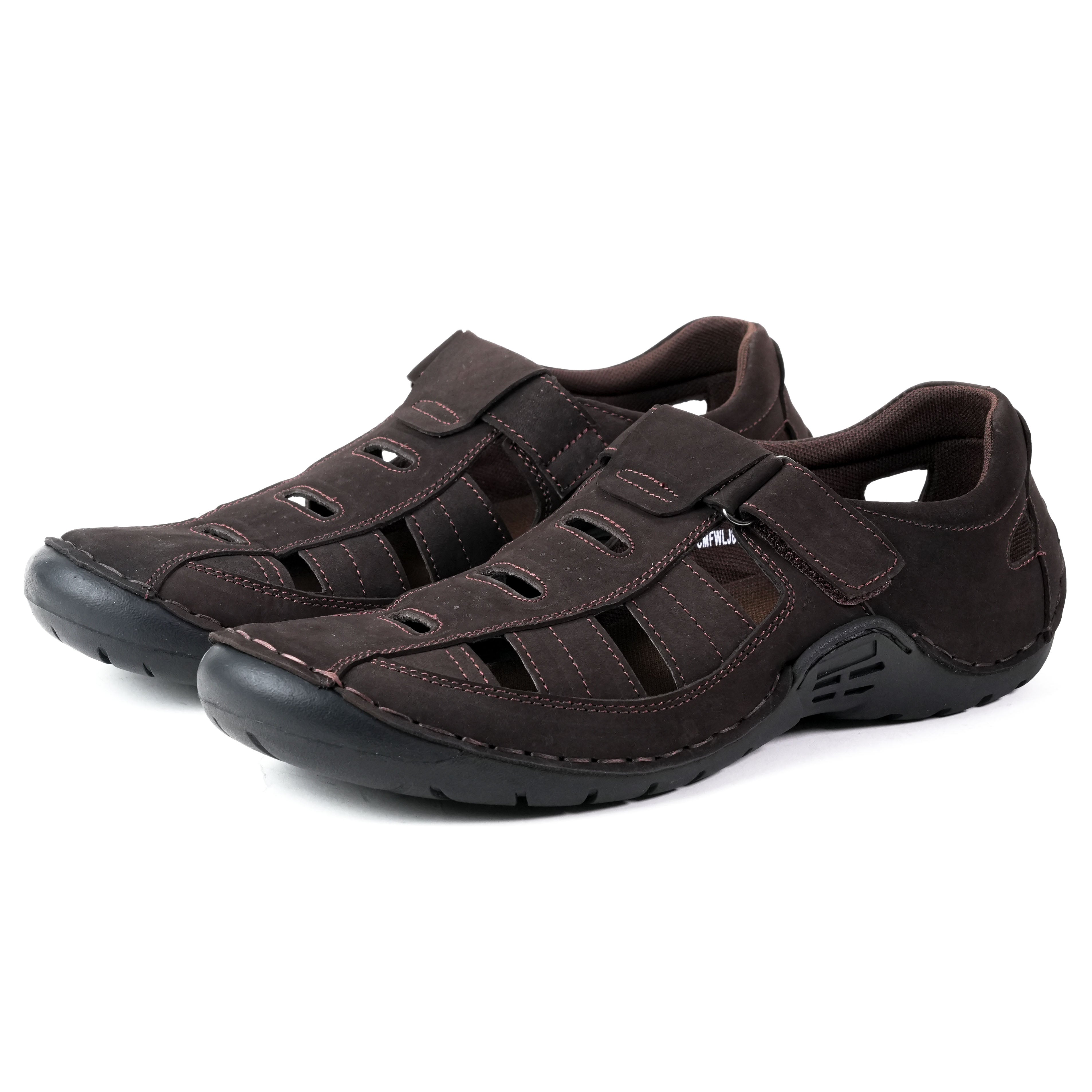 รองเท้า Sandal ผู้ชาย Pierre Cardin หนังแท้ แบบปิดหน้าเท้า ระบายอากาศดี สายปรับได้ ใส่สบาย – Men Shoes 75VS192