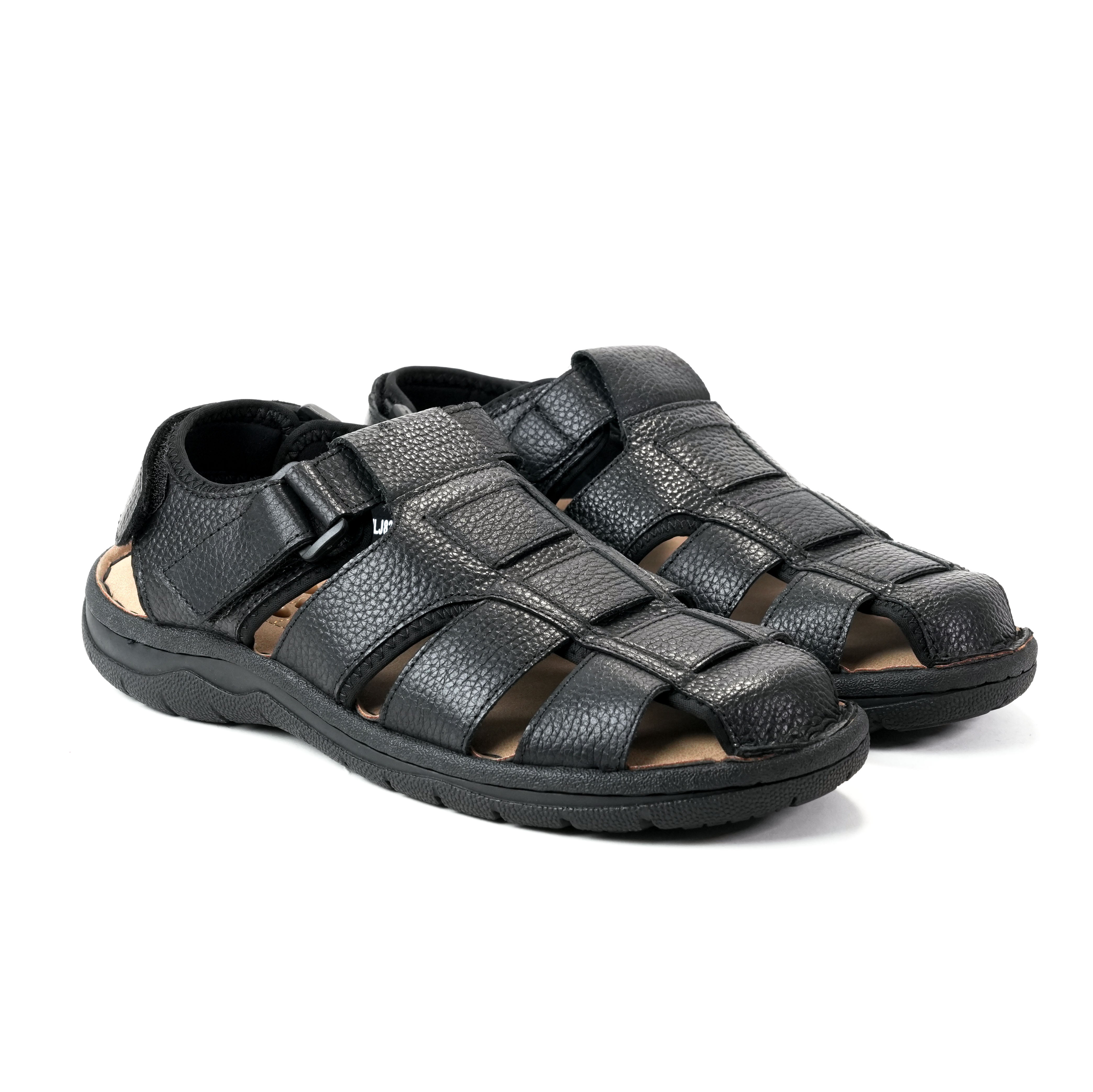 รองเท้า Sandal ผู้ชาย Pierre Cardin หนังแท้ แบบสายสาน ระบายอากาศดี สายปรับได้ ใส่สบาย – Men Shoes 75VS195