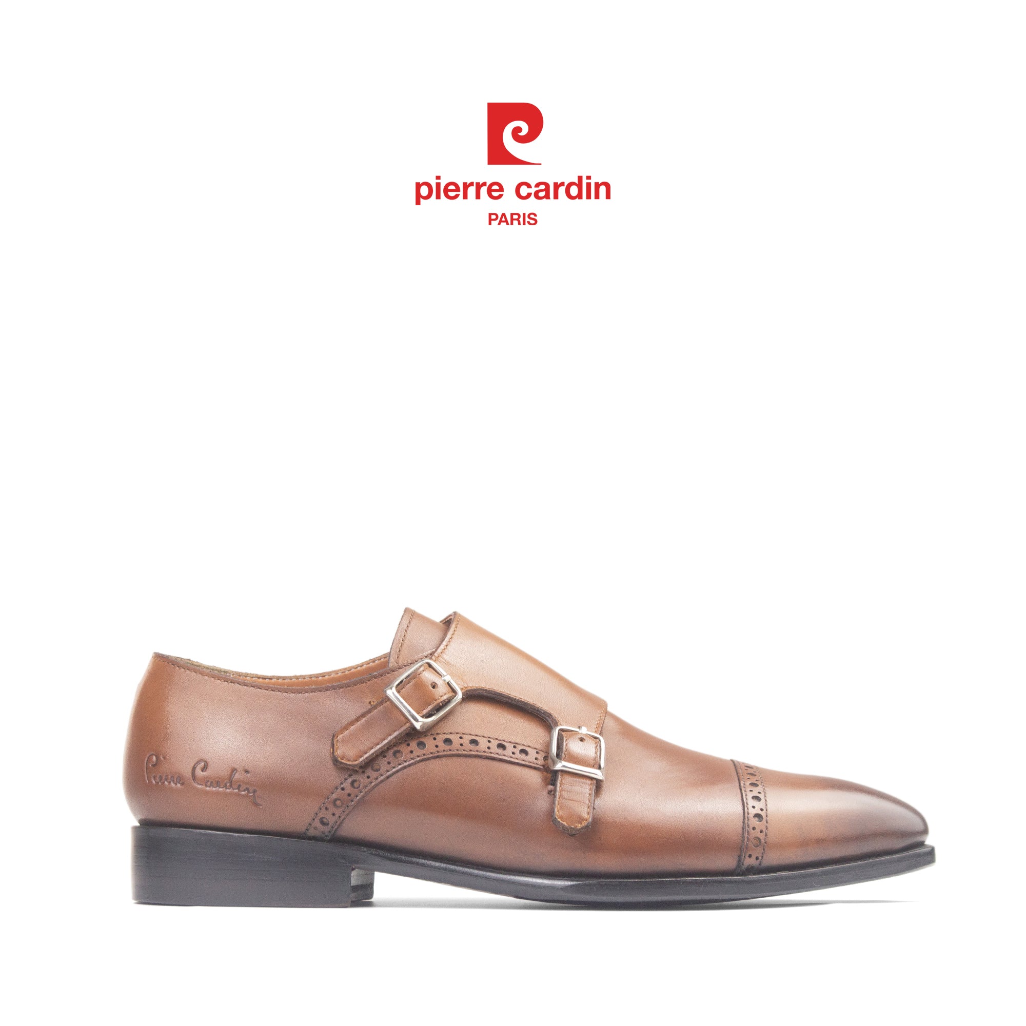 รองเท้าหนังผู้ชาย Double Monkstrap ระดับพรีเมียม Pierre Cardin - PCMFWLH 363