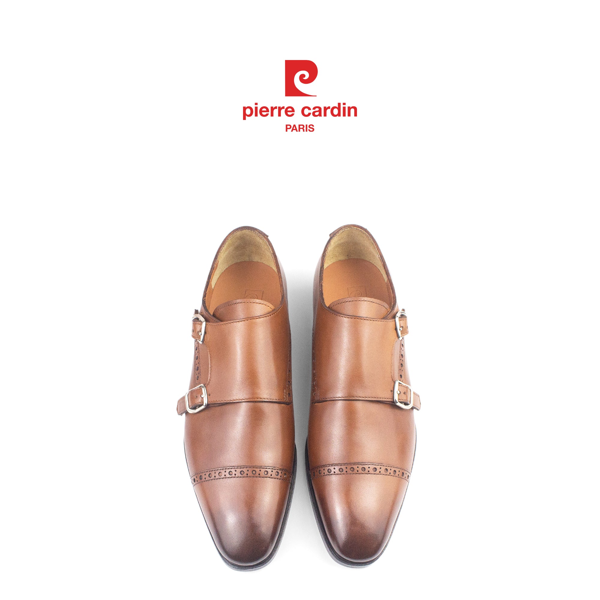 รองเท้าหนังผู้ชาย Double Monkstrap ระดับพรีเมียม Pierre Cardin - PCMFWLH 363