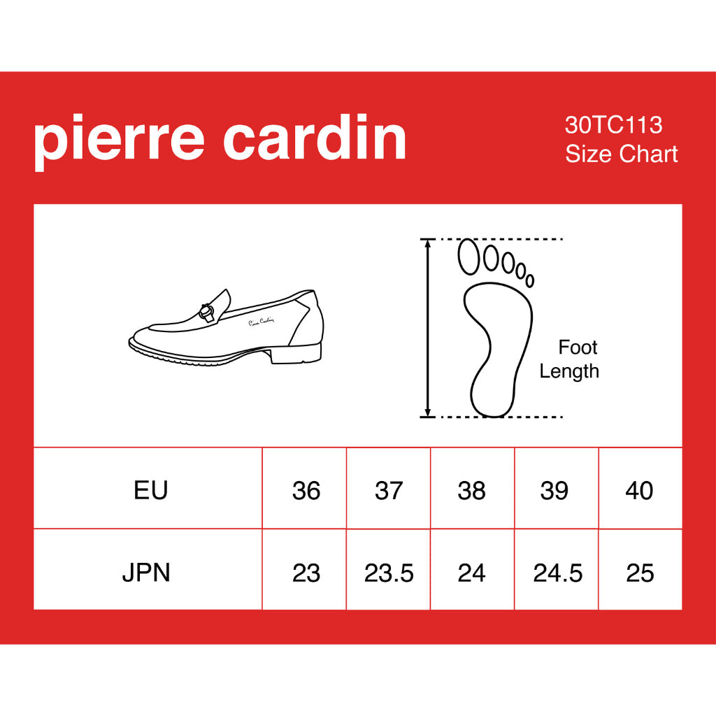 Pierre Cardin รองเท้าคัทชูผู้หญิง ส้นแบน นุ่มสบาย ผลิตจากหนังแท้ สีน้ำตาลอ่อน รุ่น 32TC134