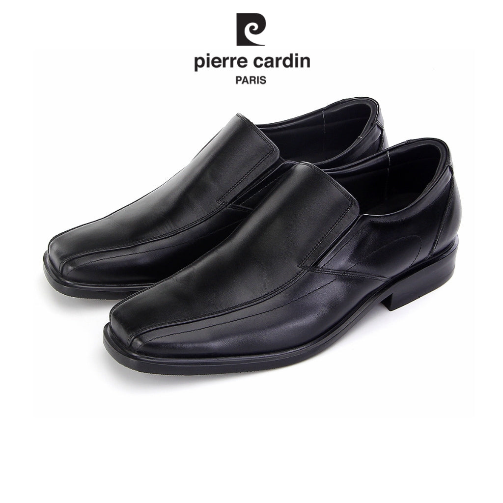 Pierre Cardin รองเท้าผู้ชาย รองเท้าโลฟเฟอร์ นุ่มสบาย ผลิตจากหนังแท้ สีดำ รุ่น 80TD119