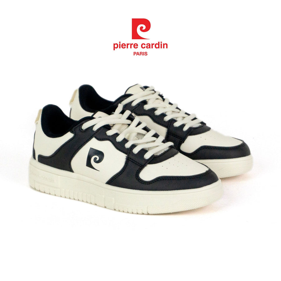 รองเท้าผู้ชายแฟชั่น Pierre Cardin ดีไซน์ทันสมัย ผสมสีดำ-ขาว ระบายอากาศ 912