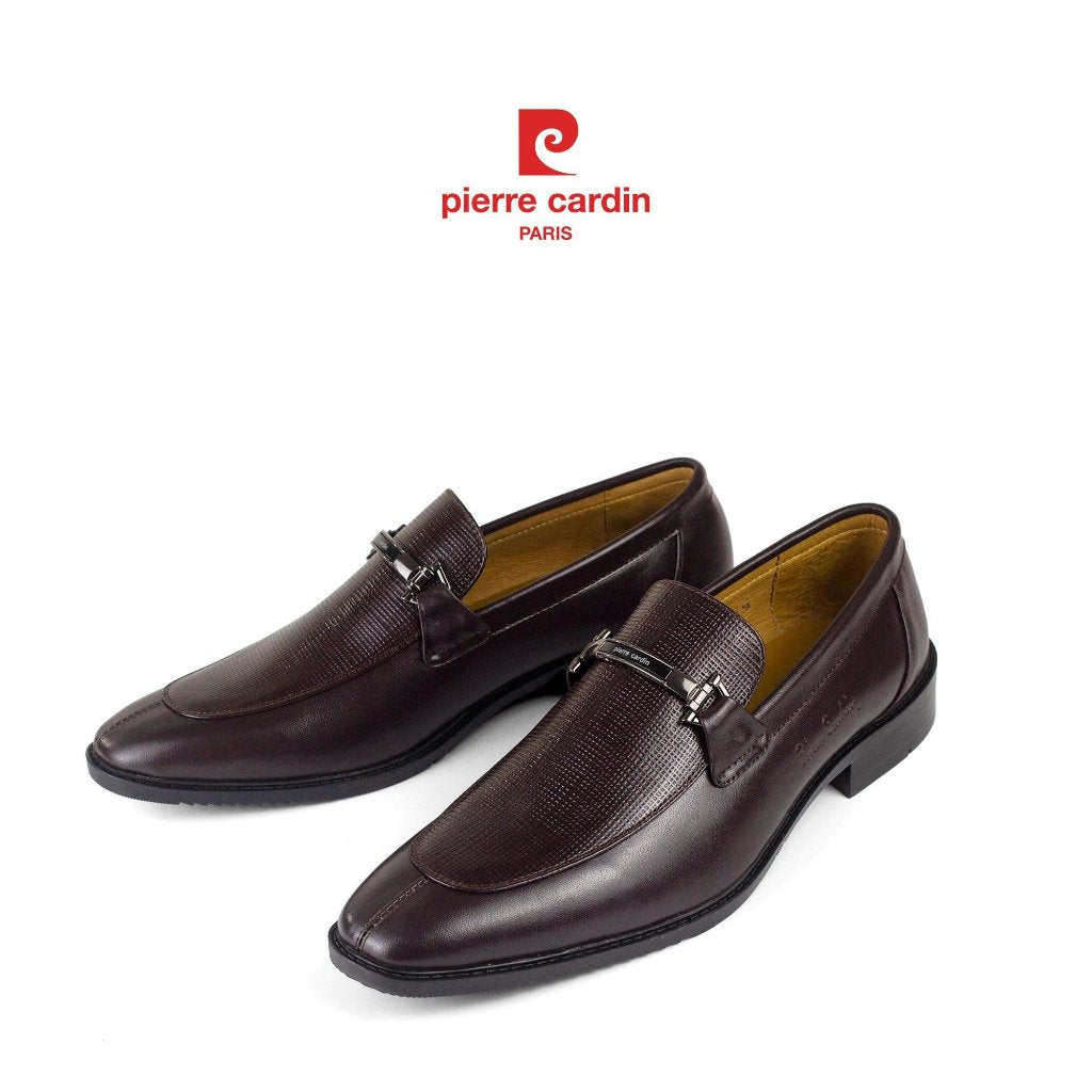 รองเท้าหนัง Loafer ผู้ชาย Pierre Cardin หนังวัวพรีเมียม ตกแต่งซิปพร้อมอุปกรณ์โลโก้ รุ่น 783