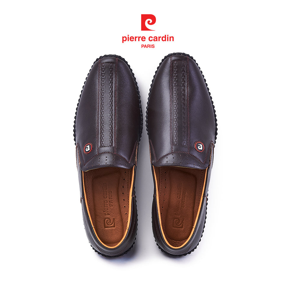 รองเท้าลองเท้าผู้ชาย Pierre Cardin หนังวัวแท้ พื้นยางร่องกันลื่น 795