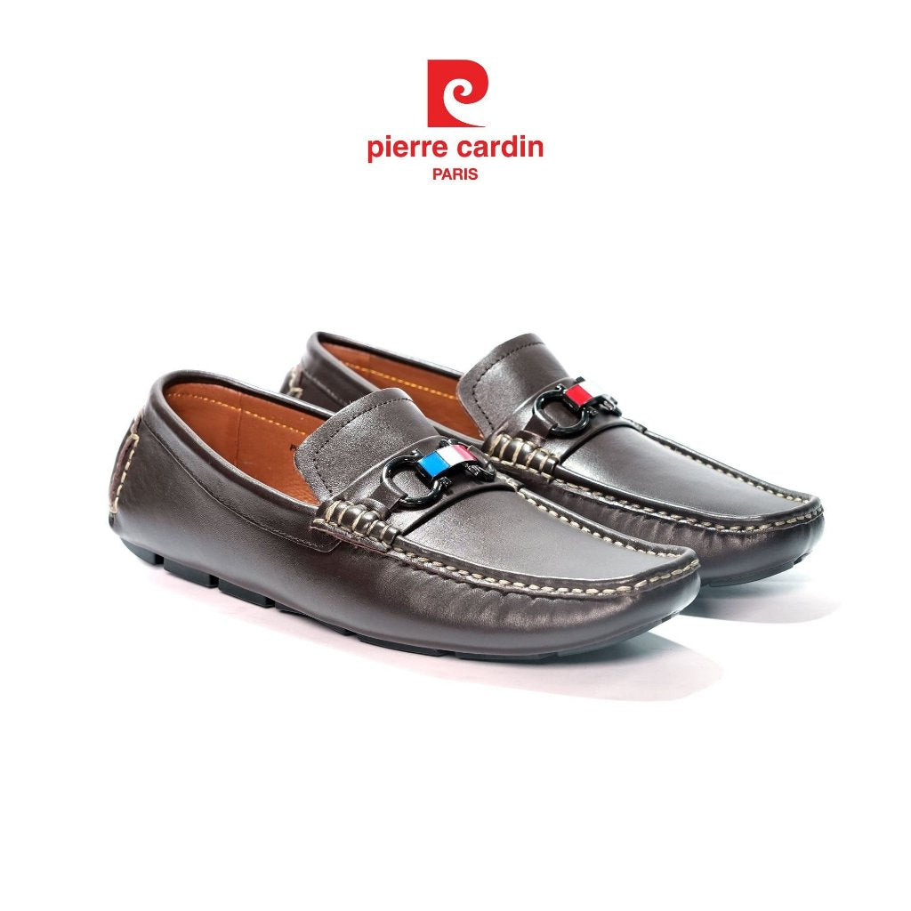 [ใหม่] รองเท้าลองเท้า Pierre Cardin หนังวัวแท้ พื้นยางกันลื่น ตัวล็อคโลหะไม่เป็นสนิม 530