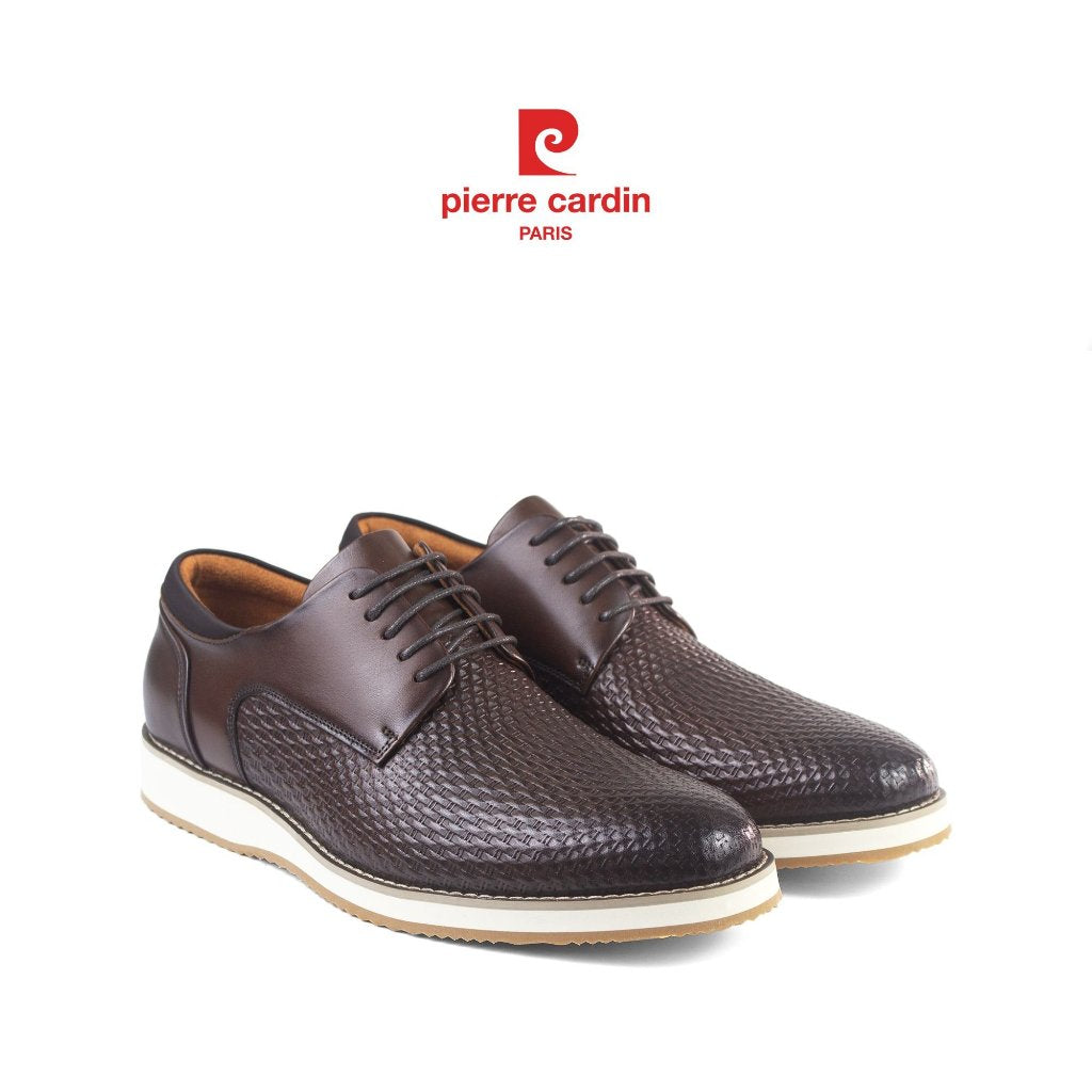 รองเท้าแฟชั่นทรง Derby Pierre Cardin หนังวัวแท้ พื้นยางน้ำหนักเบา นุ่มสบาย ระบายอากาศดี รุ่น 789