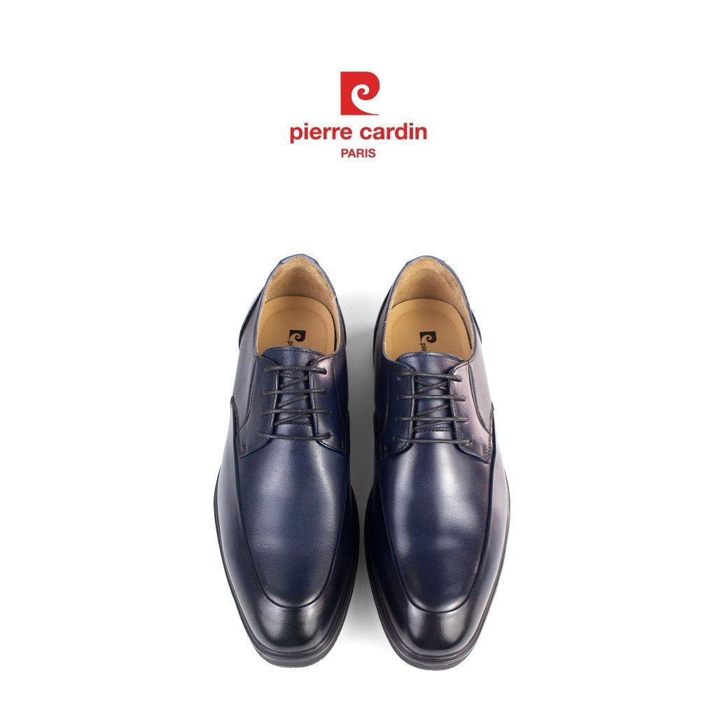 รองเท้าหนังผูกเชือกผู้ชาย Pierre Cardin หนังวัวแท้ พื้นยางกันลื่น สูง 3 ซม. รุ่น 788